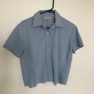 gingham button up